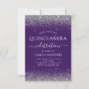 Search for purple silver quinceanera invitations 15th birthday