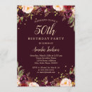 Search for burgundy 50th birthday invitations Red