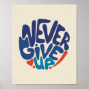 Search for never giving up quotes posters Typography