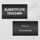 Search for substitute teacher business cards Education