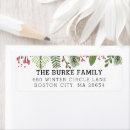 Search for whimsical return address labels Red and green