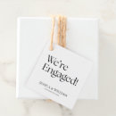 Search for engagement party favour tags Black and white