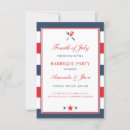 Search for red stripes invitations Bbq party