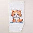 Search for kitten bath towels Orange cat