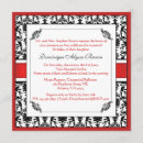 Search for red damask invitations White