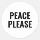 Search for peace round stickers No war