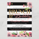 Search for bubbles and brunch bridal shower invitations Black