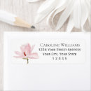 Search for magnolia blossoms return address labels Modern