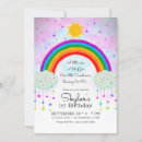 Search for rainbow 1st birthday invitations Kids