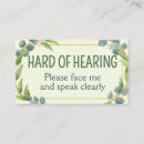 Search for deaf business cards Hard of hearing