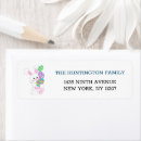 Search for cute easter bunny and eggs return address labels Floral