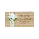 Search for farm wedding return address labels Mason jar