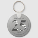 Search for 25th anniversary key rings Metallic