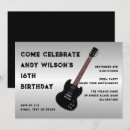 Search for electric guitar birthday invitations Teenager