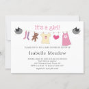 Search for clothesline baby girl shower invitations Cute