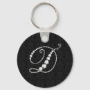 Search for letter e key rings Black