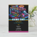 Search for gamer birthday invitations Neon