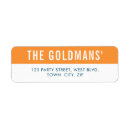 Search for blue orange return address labels Trendy