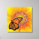 Search for butterfly sunflower canvas prints Monarch