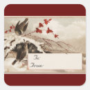 Search for winter birds stickers Vintage