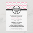 Search for pink and grey elephant baby shower invitations Girly