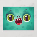 Search for monster faces postcards Horror