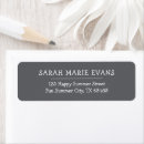 Search for dark gray return address labels Grey