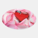 Search for red oval stickers I love you