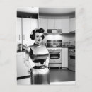 Search for 50s housewife postcards Kitchen