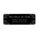 Search for dark gray return address labels Floral