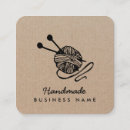 Search for knitting business cards Kraft paper