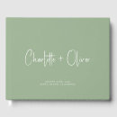 Search for sage green wedding guest books Typography