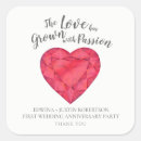 Search for ruby wedding stickers Heart