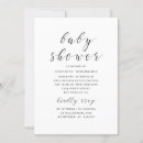 Search for modern calligraphy baby shower invitations Minimalist