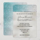 Search for aqua and silver wedding invitations White
