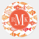 Search for fish pattern stickers Watercolor