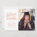 Search for rose gold graduation announcement cards High school