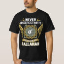 Search for callahan tshirts Never underestimate