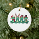 Search for frog christmas tree decorations Santa