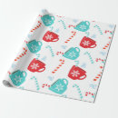 Search for red and teal christmas wrapping paper Candy cane