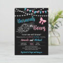 Search for burnouts or bows gender reveal invitations Boy or girl