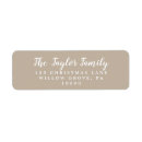 Search for tan return address labels Classy