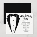 Search for man 40th birthday invitations Black
