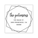Search for geometric rubber stamps Return address