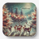 Search for vintage christmas paper plates Reindeer