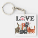 Search for love of cats key rings Cat lovers