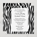 Search for zebra wedding invitations Black and white