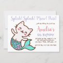 Search for mermaid girl birthday invitations Cute