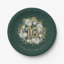 Search for emerald green gold plates Sweet 16