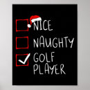 Search for golf posters Santa claus